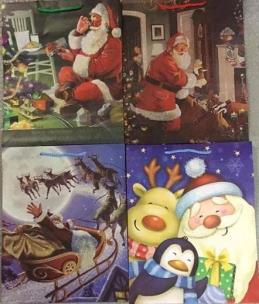 Opakowanie Torebka ozdobna brokat Boże Narodzenie PL-6Br mix