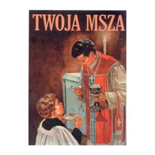 Twoja Msza - komiks. Autor: Demetrius Manousos OFMCap. Multiszop.pl Okładka książki Twoja Msza - komiks