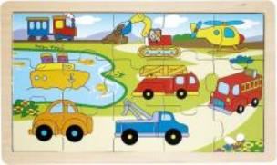 Opakowanie Układanka drewniana Samochody
