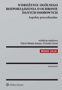 Okładka książki Wdrożenie ogólnego rozporządzenia o ochronie danych osobowych