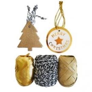 Opakowanie Zestaw do pakowania prezentów złoty