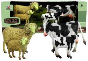 Opakowanie Zestaw Figurek Zwierzęta Baranek Krowa 4 Figurki