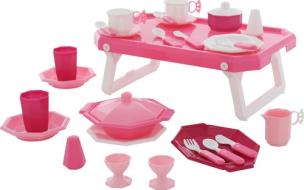 Opakowanie Zestaw naczyń Retro z tacą w siatce 29 elementów