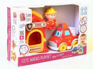 Okładka książki Zestaw samochód straż pożarna BAM BAM