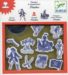 Opakowanie Zestaw stempli z tuszem Piraci