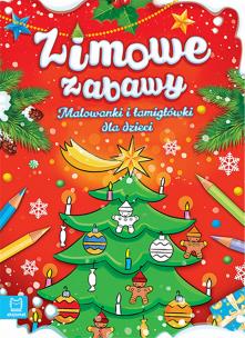Okładka książki Zimowe zabawy. Malowanki i łamigłówki dla dzieci