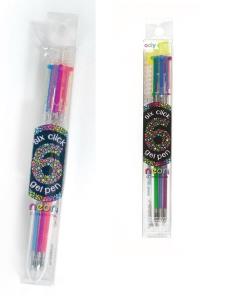 Opakowanie 6 w 1 Żelowy Neonowy Długopis Mechaniczny 1 Długopis 6 kolorów