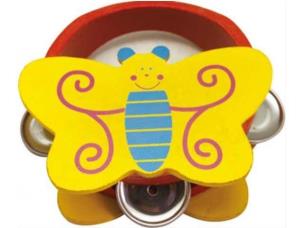Opakowanie Drewniane tamburyno Motyl