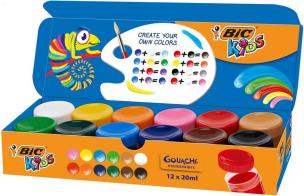 Opakowanie Farby plakatowe 12 kolorów 20 ml BIC