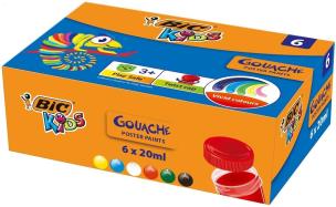 Opakowanie Farby plakatowe 6 kolorów 20 ml BIC
