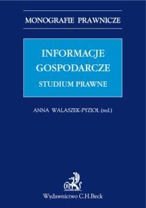 Okładka książki Informacje gospodarcze. Studium prawne