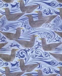 Opakowanie Karnet 17x14cm z kopertą Seagulls