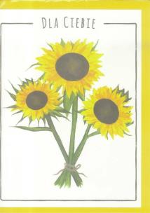 Opakowanie Karnet B6 Kwiaty akwarela. Słonecznik
