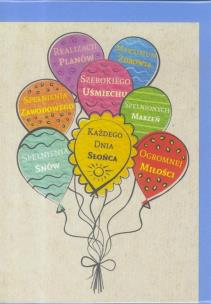 Opakowanie Karnet B6 Urodziny. Balon