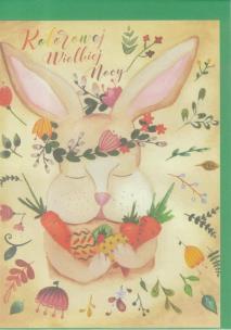 Opakowanie Karnet B6 Wielkanoc. Zając akwarele