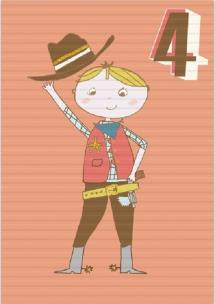 Opakowanie Karnet B6 z kopertą Urodziny 4 chłopiec