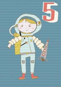 Opakowanie Karnet B6 z kopertą Urodziny 5 chłopiec