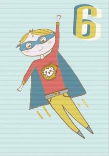 Opakowanie Karnet B6 z kopertą Urodziny 6 chłopiec