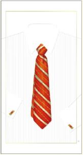 Opakowanie Karnet krawat czerwony 12x23 + koperta