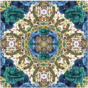 Opakowanie Karnet kwadrat z kopertą Blue Precious Rose