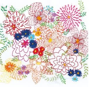 Opakowanie Karnet kwadrat z kopertą Bright Bouquet