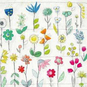 Opakowanie Karnet kwadrat z kopertą Floral Pattern