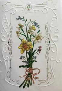 Okładka książki Karnet kwiaty żonkile 12x18 + koperta