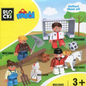 Opakowanie Klocki BLOCKI MUBI Figurka Budowlaniec