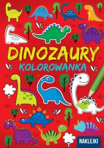 Okładka książki KOLOROWANKA A4  Dinozaury