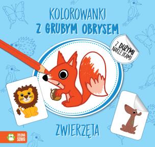 Okładka książki Kolorowanki z grubym obrysem. Zwierzęta
