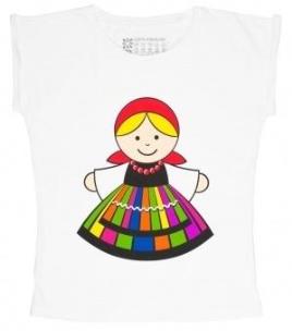 Opakowanie Koszulka FOLK damska biała - łowiczanka rozm. L