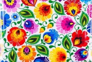 Opakowanie Magnes na lodówkę lowicki biały FOLKSTAR