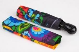 Opakowanie Mała składana parasolka - łowicka czarna FOLKSTAR