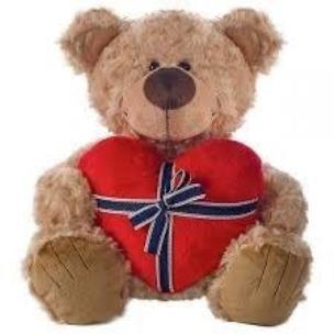 Opakowanie Miś Spencer z sercem 38 cm brązowy