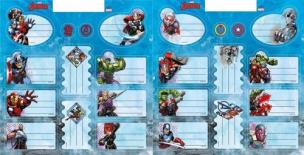 Opakowanie Naklejki na zeszyty Avengers 25 sztuk
