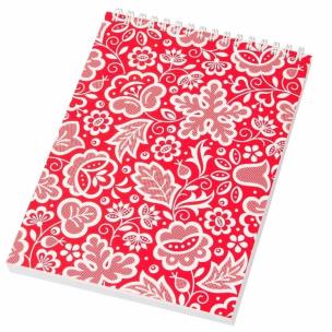 Opakowanie Notes FOLK na spirali-format A5-kujawski czerwony