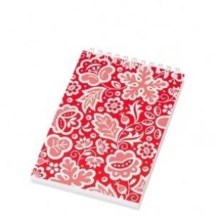 Opakowanie Notes FOLK na spirali-format A6-kujawski czerwony