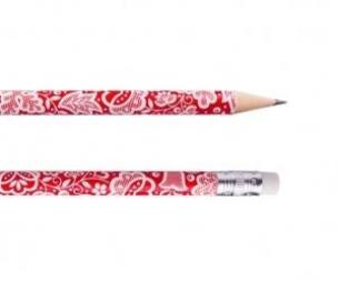 Opakowanie Ołówek kujawski czerwony z gumką (20 szt) FOLKSTAR