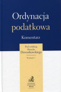 Okładka książki Ordynacja podatkowa Komentarz