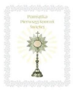 Okładka książki Pamiątka Pierwszej Komunii Świętej (monstrancja)