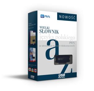 Okładka książki Pendrive Wielki słownik języka polskiego PWN ze słownikiem wyrazów bliskoznacznych