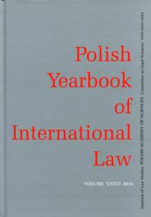 Opakowanie Polish Yearbook of International Law XXXVI 2016