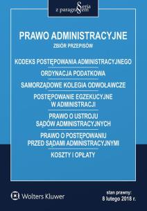 Okładka książki Prawo administracyjne Zbiór przepisów