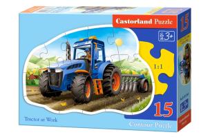 Opakowanie Puzzle 15 Konturowe Tractor at Work