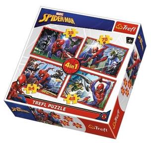 Opakowanie Puzzle 4w1 W sieci Spider-mana TREFL