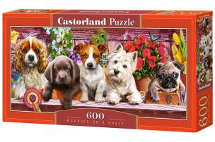 Opakowanie Puzzle 600 Puppies on a Shelf