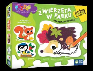 Okładka książki Puzzle dla malucha. Zwierzęta w parku