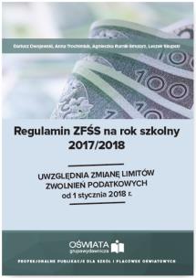Okładka książki Regulamin ZFŚS na rok szkolny 2017/2018