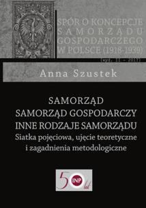 Okładka książki Samorząd Samorząd gospodarczy Inne rodzaje samorządu