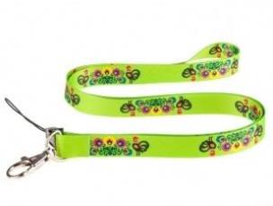 Opakowanie Smycz do kluczy - koguty zielkona 1,5cm FOLKSTAR